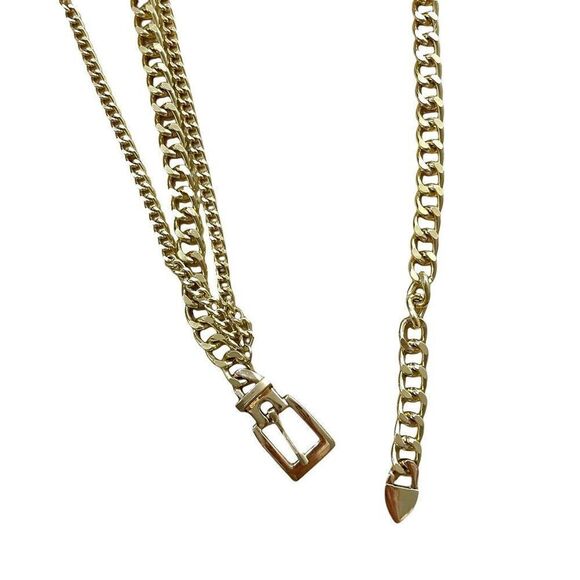 Boho western multi cascade chain gold tone belt‎ One Size main image 2